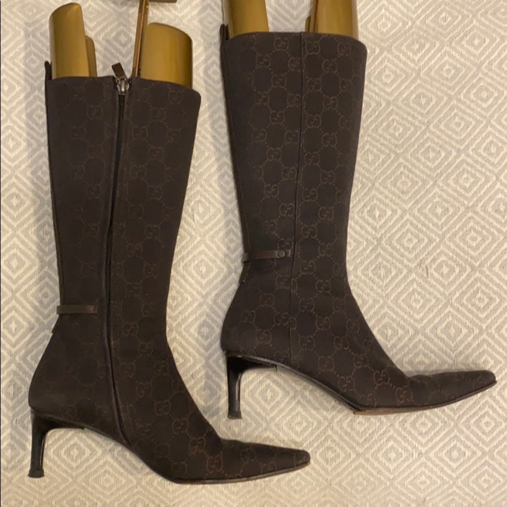 Gucci Fabric Logo Boots size 5B